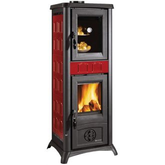 Nordica Estufa De Le&ntilde;a Gemma Forno Bordeaux - 7,3 Kw - Horno De 19l - La Nordica - Calefacci&oacute;n Y Cocina En Estilo Tradicional
