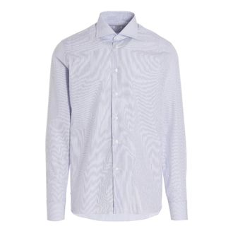 Borriello Heren, Overhemden, Blauw, Maat: 3XL Katoen