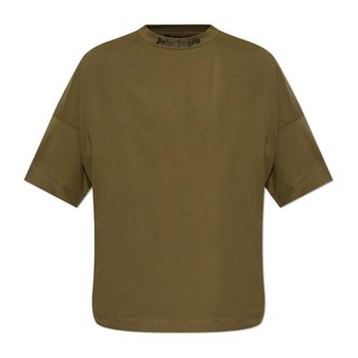 Palm Angels Camiseta con logo - Tops - Hombre - Verde - XL