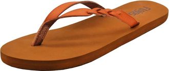 Flojos Womens Serenity Thong With Outside Strap Sandal In Tan