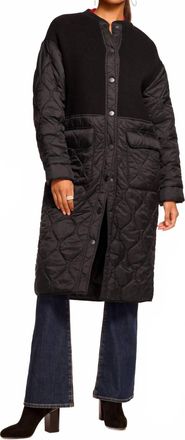 Ramy Brook Melanie Combo Puffer Coat In Black