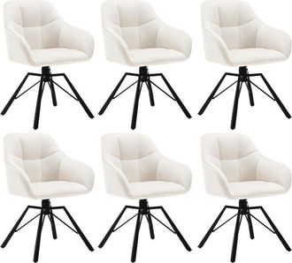 Woltu 1x Silla De Comedor Giratoria 360&deg;, Sill&oacute;n De Terciopelo, Burdeos - Woltu