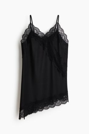 H&M Tr&auml;gertop mit Spitze - Schwarz