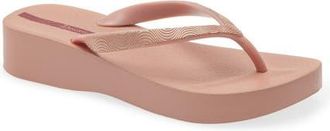 Ipanema Wedge Platform Flip Flop in Pink/Red at Nordstrom, Size 10