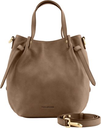Fredsbruder FREDsBRUDER Just Easy Little Basket Leather Handbag Shoulder Bag Khaki Green Brown