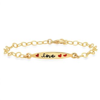 Jessica Elliot Vermeil Colorful Words Enamel Bracelet - Love In Plated Sterling