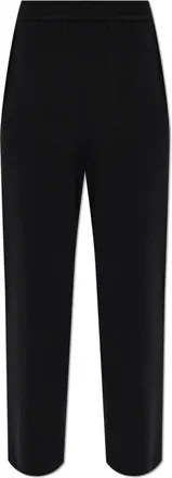 Lanvin Wolbroek met Rechte Pijpen - Dames - Wijde Broeken - Zwart - S - Wol - Broeken
