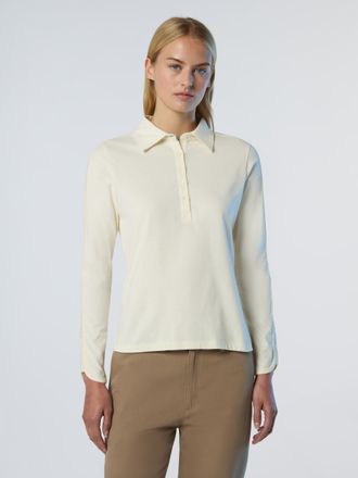 North Sails Polo Shirt Perzikleerstof met lange mouwen