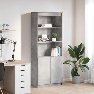 Berkfield Home Highboard Concrete Grey 70x35x180 cm Engineered Wood | Size: 70 x 35 x 180 cm