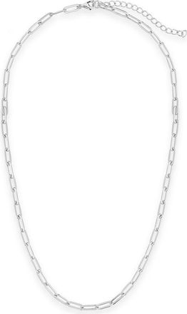 Sterling Forever 14K Gold Plated Small Link Necklace in Silver at Nordstrom Rack