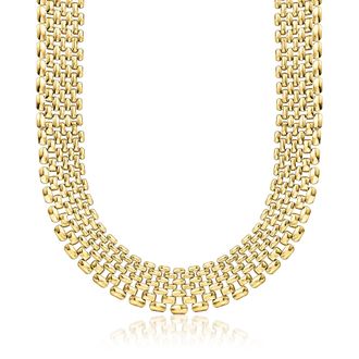Ross-Simons 14kt Yellow Gold-Plated Panther-Link Necklace