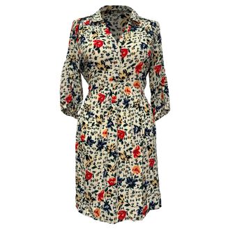 BA&SH Ba & Sh Floral-Print Midi Dress in Multicolor Viscose