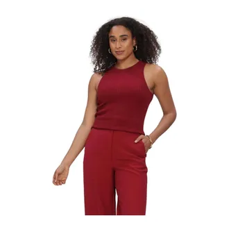 Moss Copenhagen Dames, Tops, Rood, Maat: L/Xl Leer