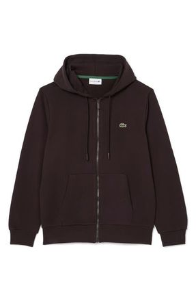 Lacoste Lightweight Cotton Fleece Zip Hoodie in Buffalo at Nordstrom, Size 4