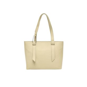 Coccinelle Malory Schoudertas - Dames - Shoppers - Beige - ONE Size - Leer - Tassen