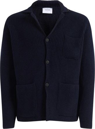 Gran Sasso Cardigan Blazer de Punto Acanalado - Knitwear - Hombre - Azul - XL