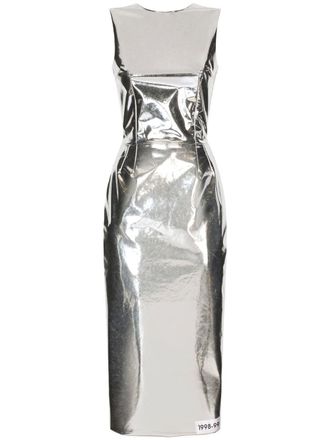 Dolce & Gabbana KIM DOLCE&GABBANA foiled midi dress - Silver