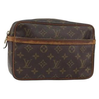 Louis Vuitton Clutch Pre-owned in Tela - - Pre-owned - Donna - Marrone - ONE SIZE