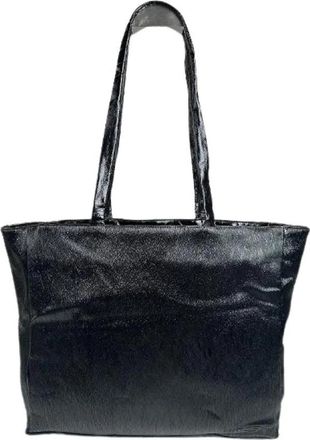 Bottega Veneta Pre-owned Leren Schoudertas - Dames - Vintage Shopper - Zwart - ONE Size - Leer - Vintage