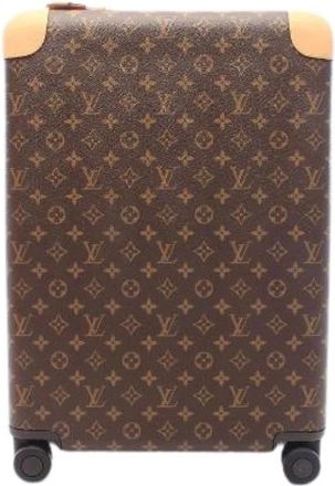 Louis Vuitton Vintage, unisex, Bruin, ONE Size, Leer, Pre-owned Horizon 55 Monogram Carry Bag