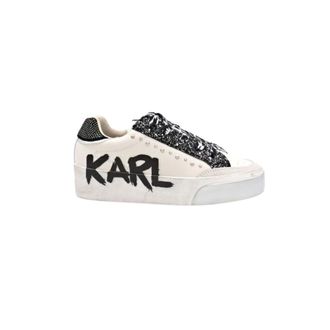 Karl Lagerfeld Schoenen, Dames, Veelkleurig, 39 EU, Leer, Graffiti Lo Sneakers