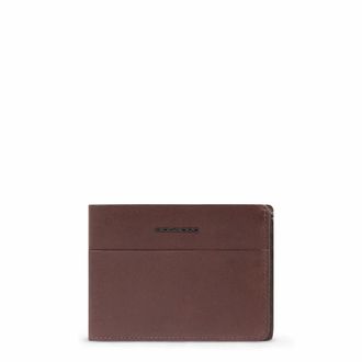 Piquadro Wallets & Cardholders, male, Brown, Size: ONE SIZE Mens leather wallet with coin pocket and Rfid protection