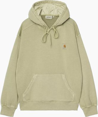 Carhartt Work in Progress Mens Carhartt WIP Nelson Hoodie Gentle Green/Garment Dyed - Tan - Size: 44