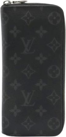 Louis Vuitton Pre-owned Wallets, male, Black, Size: ONE SIZE Pre-owned Zippy Wallet Vertical Monogram Eclipse Long Wallet