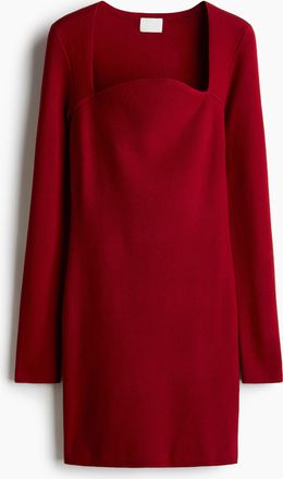 H&M Mini-Strickkleid - Red