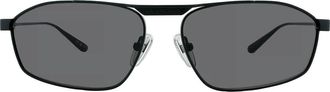 Balenciaga Grey Rectangular Mens Sunglasses BB0416S 001 63