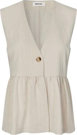 Modstr&ouml;m Dames, Blouses & Shirts, Beige, Maat: XS Viscose