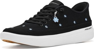 Skechers Womens Go Walk Commuter Dolores Hands Free Slip-ins Sneaker, Black/White, 8.5