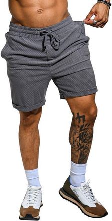 Maceoo Athgainsboro Cotton Blend Drawstring Shorts in Grey at Nordstrom, Size 40