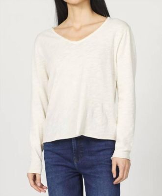 Dear John Denim Vanya Longsleeve Tee In Whitecap Gray