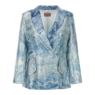 Le Twins LE Twins, Jassen, Dames, Blauw, S, Polyester, Como Blazer
