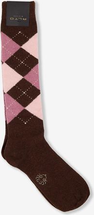 Alto Milano Argyle-Karo Socken Long