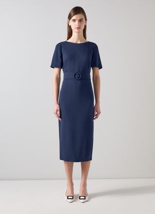 L.k. Bennett Womens Klaudia Dresses, Navy - Size 20 UK