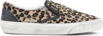 Golden Goose Cow Leather Leopard Slip-On Sneakers - Dames - Sneakers - Veelkleurig - 37 EU - Leer - Schoenen