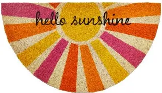 Tag Hello Sunshine Non-Slip Coir Mat Multi Coir Everyday in Yellow at Nordstrom, Size Medium