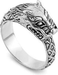 Samuel B. Engraved Dragon Ring in Silver at Nordstrom Rack, Size 10