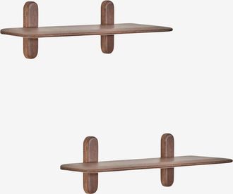 Sklum Pack De 2 Estantes De Pared En Madera Veleta Sklum &x2194&xfe0e 80 Cm