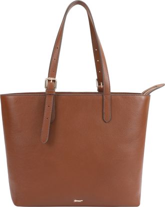 Paul Costelloe Womens Cambridge Leather Shoulder Bag - Brown - One Size