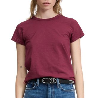 Rag & Bone The Slub Tee In Burgundy