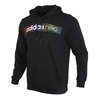 adidas neo M Fav Nn Hd 1 logo Printing Casual Sports Black GM2344