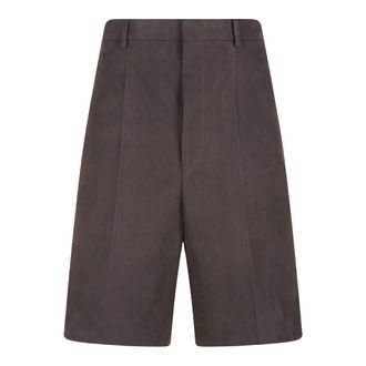 Bottega Veneta Katoenen Gabardine Shorts - Heren - Korte broeken - Bruin - Maat: S Katoen