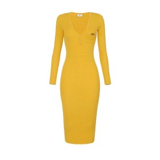 Elisabetta Franchi Dames, Jurken, Geel, Maat: XS