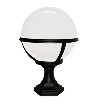 Netlighting Glenbeigh 1 Light Outdoor Pedestal Lantern Black IP44 E27