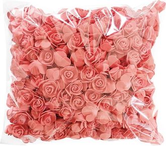 OEM Set De Manualidades Diy De 50 Piezas Para Rosas Y Corazones De Espuma, Color Rosa Nude - Adecuado Para Arreglos Florales Artificiales, Incluye Un Oso 