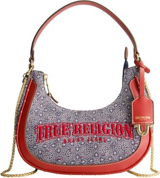 True Religion Striped Denim Small Hobo