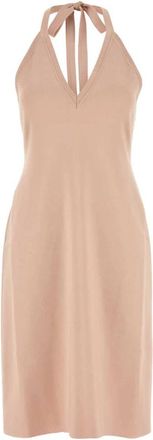 Ferragamo Roze Stretch Viscosemix Jurk - Dames - Casual kleedjes - Roze - M - Kleedjes